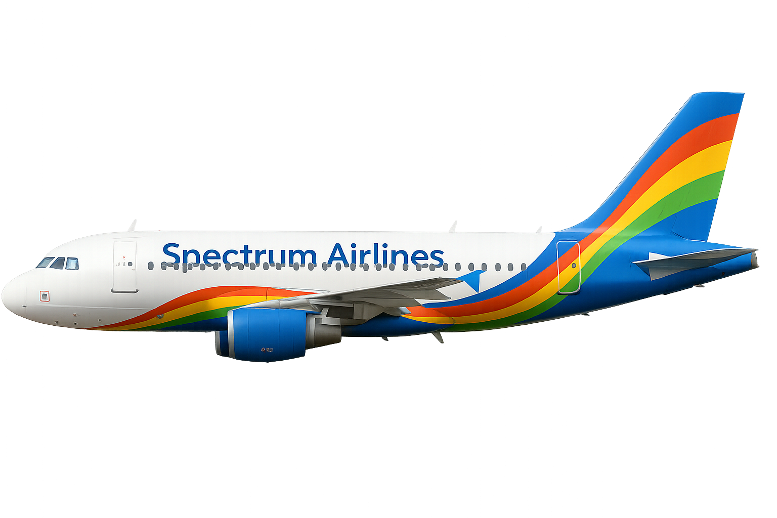 Spectrum Airlines A320 Rainbow Livery